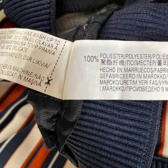 Zara High Rise Wide Leg Mod 70’s Crop Pants Striped Pockets Hippie Vintage - Picture 5 of 6